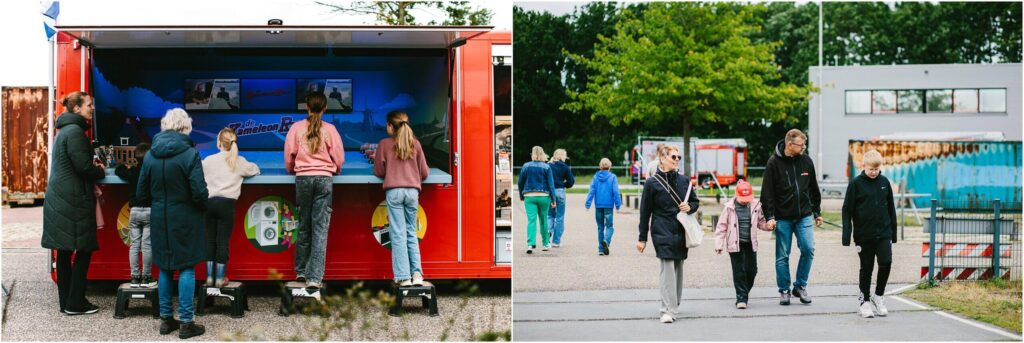 Genodigden op het terrein van Bon Holding tijdens de familiedag