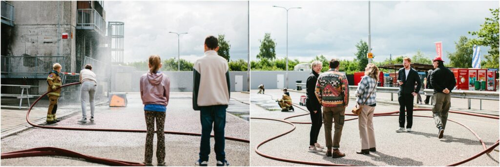 Demonstratie op de familiedag van Bon Holding in Wijster