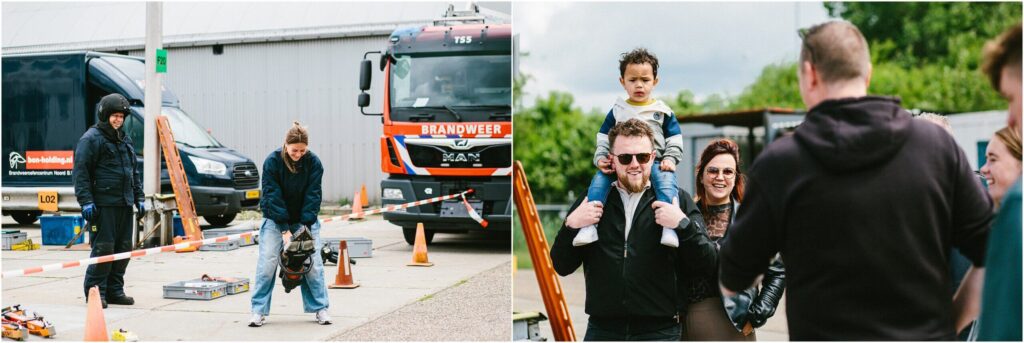 Demonstratie tijdens de familiedag bij Bon Holding