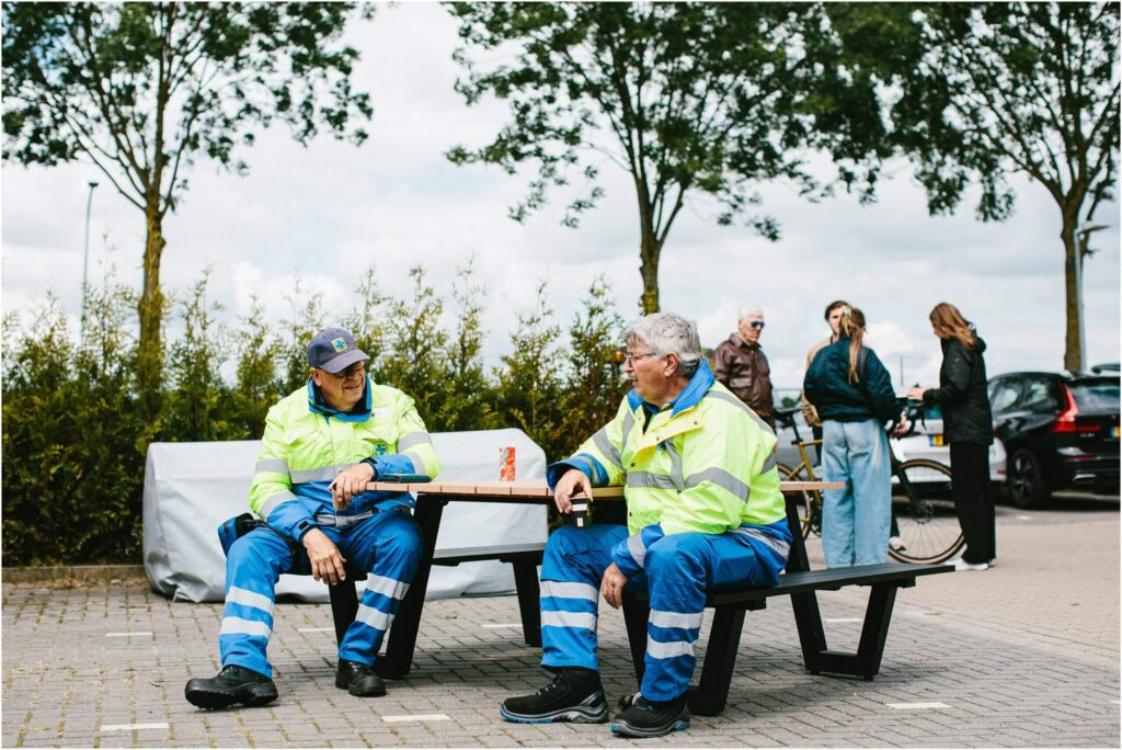 Vrijwilligers tijdens de familiedag bij Bon Holding
